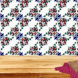 Talavera Flowers Bathroom Tile Stickers Set Of 24 Tiles Decals Wall Stickers Tile Decal Kitchen Fliesenaufkleber V9 - thumbnail 2