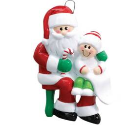 Personalized Santa Visit Christmas Ornament Happy Family Tree Decor - thumbnail 2