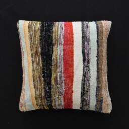 Kilim Pillow 22 X Moroccan Cushion Striped Turkish Boho 55X55