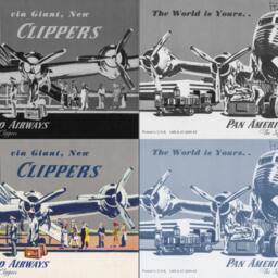 Vintage Airplane Art Print Pan American Airways Canvas Or Matte - thumbnail 3