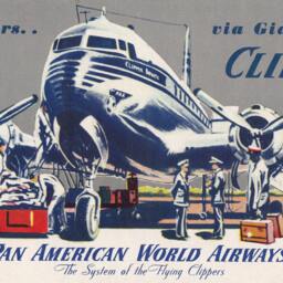 Vintage Airplane Art Print Pan American Airways Canvas Or Matte - thumbnail 2