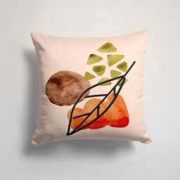 Abstract Pillow Cover-Geometric Natural Pillow Case-Garden Party Cushion Cover-Housewarming Cushion Case-Gift For Her-Handmade Material - thumbnail 3