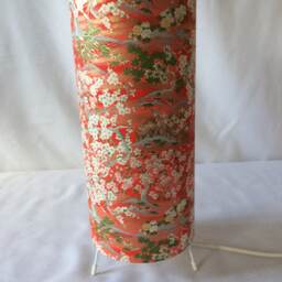Floor Or Table Lamp - 34 cm High X 15 Diameter Made With Japanese Hand Printed Chiyogami Paper All Electrical Fittings Included - thumbnail 2