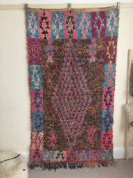 Boucherioute Rug - Berber Atlas Rug, Moroccan Handwoven Vintage Rug/127 X 230 cm 4.16 7.54 Ft Code 323
