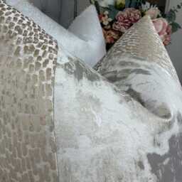 Gold Champagne Cushion Cover Antelope/Tessere Modern Glam Pillow Case Handmade in Uk, Interior Designer - thumbnail 3
