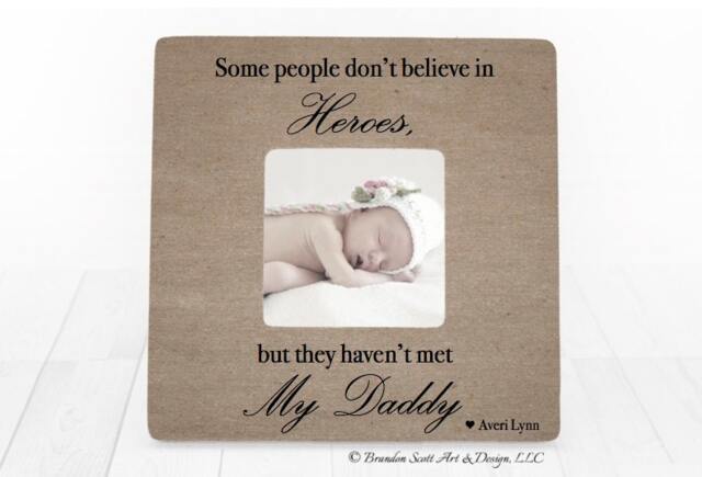 Father's Day Gift For Dad Daddy Father Personalized Picture Frame Heroes Gift From Son Daughter, Frame, Dad - image 1
