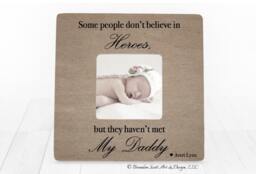 Father's Day Gift For Dad Daddy Father Personalized Picture Frame Heroes Gift From Son Daughter, Frame, Dad - thumbnail 1
