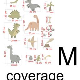Sale Cute Dinosaurs, Removable Decals, Kids Wall Decal, Nursery Decor, Wall Stickers, Decor, 40Stickers/Pack Bedroom Decal - thumbnail 2