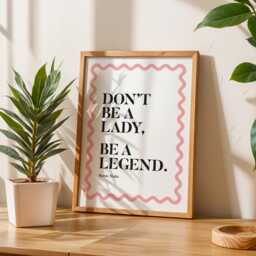 Don't Be A Lady Legend Quote Print, Home Decor, Stevie Nicks - thumbnail 2