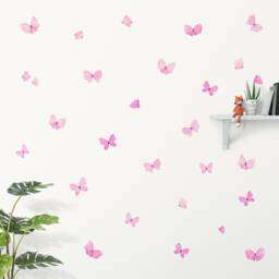Butterfly Fabric Wall Decal - Watercolour Nursery Decor Stickers