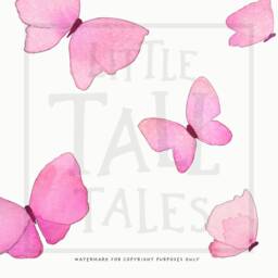 Butterfly Fabric Wall Decal - Watercolour Nursery Decor Stickers - thumbnail 2