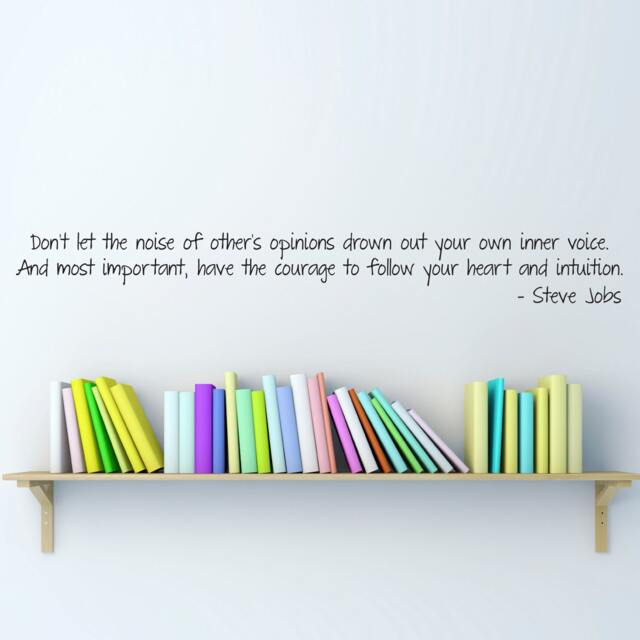 steve Jobs Quote Wall Decal Follow Your Heart Vinyl Art - image 1