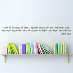 steve Jobs Quote Wall Decal Follow Your Heart Vinyl Art - thumbnail 1