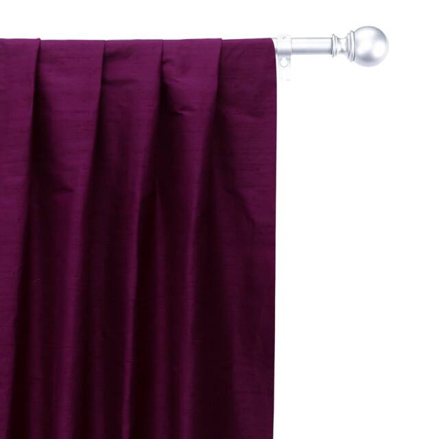 Burgundy 100% Pure Silk Dupioni Curtain Panels - Rod Pocket, Grommet, Box Pleat, Three Pinch Tab Top & Plain Ring Top - image 1