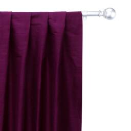 Burgundy 100% Pure Silk Dupioni Curtain Panels - Rod Pocket, Grommet, Box Pleat, Three Pinch Tab Top & Plain Ring Top