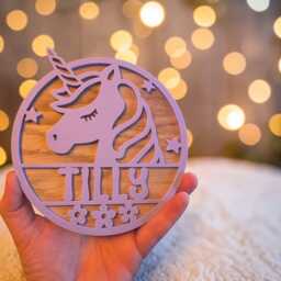 Personalised Unicorn Head Wall Home Decor Sign - thumbnail 3