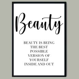 Beauty Wall Print, Room Salon Dressing Decor, Fashion Girly Motivational Quote Girls Bedroom - thumbnail 3