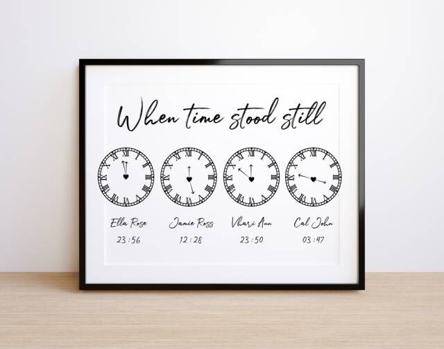 In This Moment Time Stood Still - Precious Moments Stop Clocks Family Gift New Baby Wedding Anniversary Gift