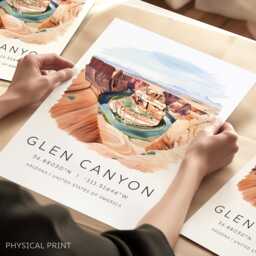 Glen Canyon Nation Park, Horseshoe Bend, Arizona Travel Print, Usa Wall Prints, Decor, Gifts, Art Prints - thumbnail 1