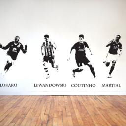 World Class Footballers - Vinyl Transfer Wall Stickers Neymar Ozil Imbrahimovic Suarez Lewandowski Coutinho - thumbnail 2
