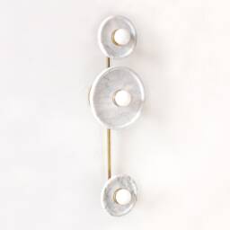 White Marble & Brass Triple Wall Sconce Light Vanity Fixture Powder Room Lights Bathroom Lighting Unique - thumbnail 2