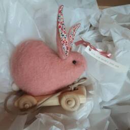 Pull Along Rabbit Toy - thumbnail 3