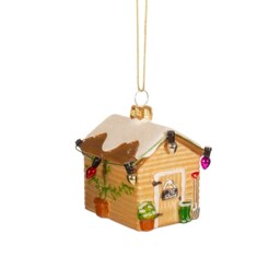 Garden Shed Glass Christmas Tree Decorations - Festive Winter Green Fingers Gardening Allotment Nature Planting Plant Grow Wellies Gift - thumbnail 3