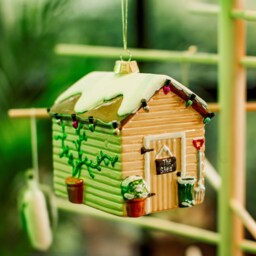 Garden Shed Glass Christmas Tree Decorations - Festive Winter Green Fingers Gardening Allotment Nature Planting Plant Grow Wellies Gift - thumbnail 2