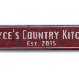 Country Kitchen Sign, Rustic Primitive Kitchen, Wall Decor - Hand Made Distressed Wood - thumbnail 2