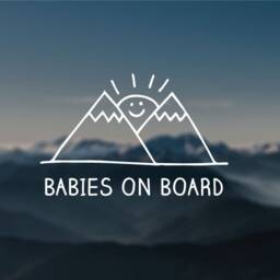 Baby On Board Decal, B??b?? ?? Bord Mountains Nature Wall Car Baby Window Shower Gift - thumbnail 2