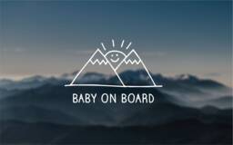 Baby On Board Decal, B??b?? ?? Bord Mountains Nature Wall Car Baby Window Shower Gift - thumbnail 1