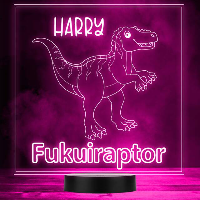 Kids Fukuiraptor Dinosaur Fan Cute Led Personalised Gift Night Light - image 1