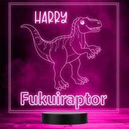 Kids Fukuiraptor Dinosaur Fan Cute Led Personalised Gift Night Light - thumbnail 1