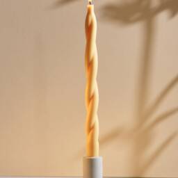 Handmade Pastel Twist Candles Beeswax Soy Blend Taper Candles - thumbnail 4