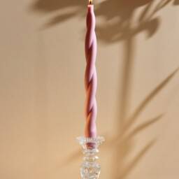 Handmade Pastel Twist Candles Beeswax Soy Blend Taper Candles - thumbnail 2