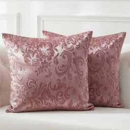 Red Floral Cushion Covers - Set Of 4 - 16x16 - thumbnail 4
