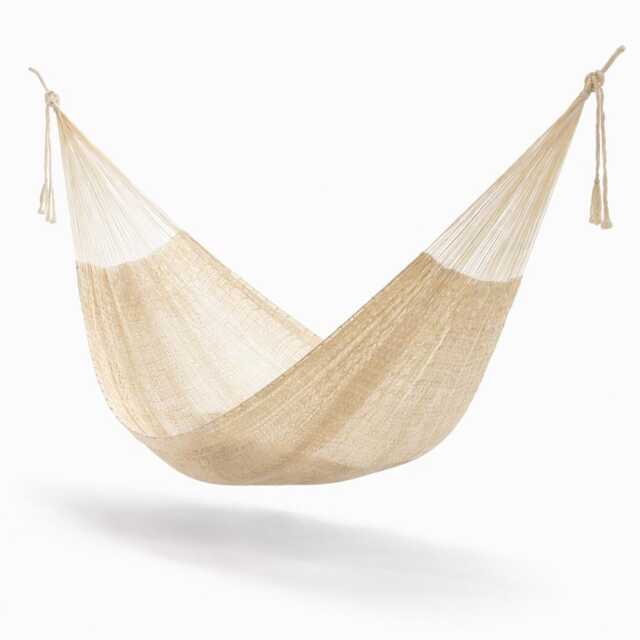 Natural Hammock Made With Thick Nylon Thread - Traditional Mayan Hammocks Customs Taxes Included - image 1