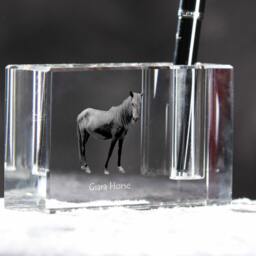Giara Horse , Crystal Pen Holder With Horse, Souvenir, Decoration, Limited Edition, Collection - thumbnail 3