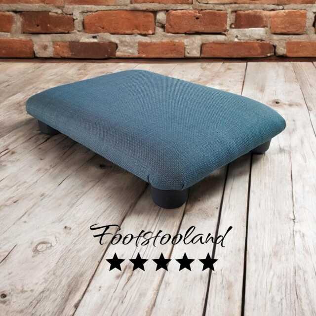 Handmade Low Footstool Firm Plain Ottoman, Desk Rest - 7.5cm - image 1