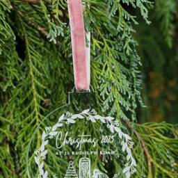 Personalised Family Home Bauble Christmas Decoration ~ Engraved, Stocking Filler, Family, Ornament, Tree, Acrylic, Names - thumbnail 3
