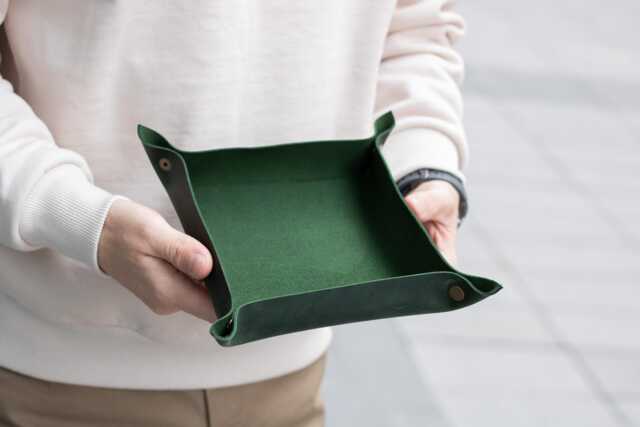 Genuine Leather Dice Rolling Tray, Foldable Tray For Dnd Rpg Game As A Dnd Accessory, Portable Board Games Personalized - image 1