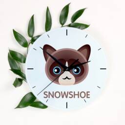A Clock With A Snowshoe Cat. New Collection The Cute Art-Dog Cat - thumbnail 1