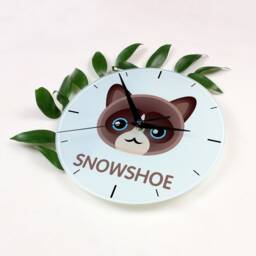 A Clock With A Snowshoe Cat. New Collection The Cute Art-Dog Cat - thumbnail 2