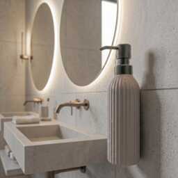 Soap Dispenser Roma With Wall Bracket For Adhesive Mounting, No Drilling Required, 1 Piece - thumbnail 2