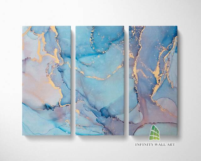 Cute Marble Abstract Canvas Art Split Panel Wall Print Picture Home Decor -C177 - image 1
