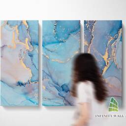 Cute Marble Abstract Canvas Art Split Panel Wall Print Picture Home Decor -C177 - thumbnail 2