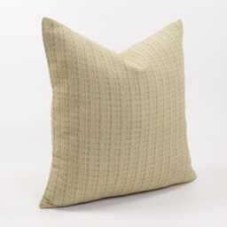 Rustic Pastel Lime Green Cotton Throw Pillow Cover, Kapok Insert Option - thumbnail 3