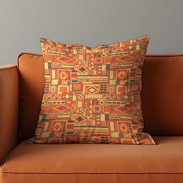 Ethnic Geometric Cushion Cover, Tribal Pattern Pillow Case, Boho Decorative Throw Cover For Sofa Bedroom Living Room Decor - image 1