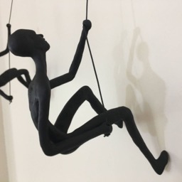 2 Piece Climbing Sculpture Wall Art Gift For Home Decor Interior Design Rock Climber Man Contemporary Artwork Resin Alian - thumbnail 2