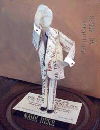 Camera Man Photographer Business Card Sculpture - Item 1282 -Separate Suit Jacket - thumbnail 4
